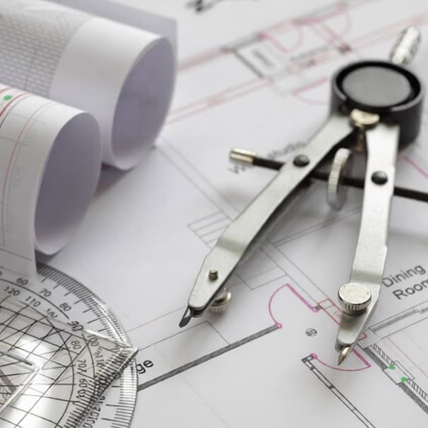 kitchen plan and compass